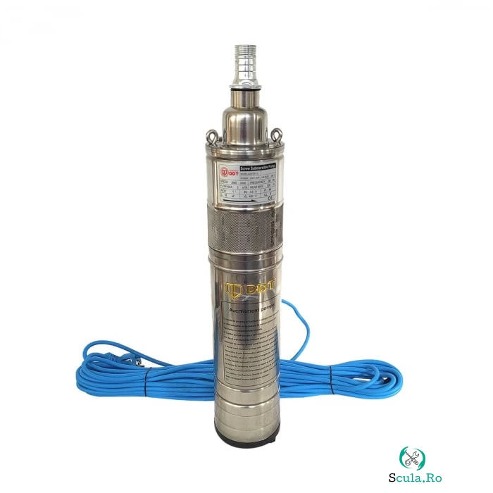 Pompa submersibila DDT QGD120, 1100W, Debit 3 m ³ h, Adancime absorbtie si inaltime refulare 120m, 20m cablu