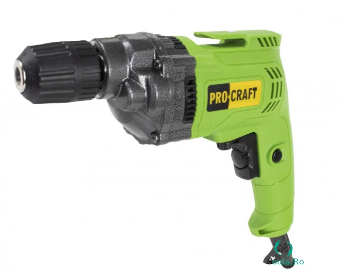 Bormasina Procraft PS800PRO, 450W, 1150RPM, mandrina 10mm, Variator viteza