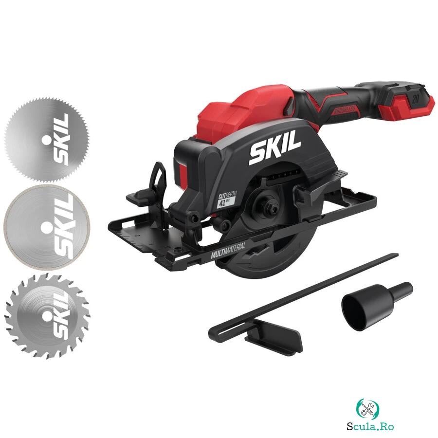 Skil SKIL 3540 CA Mini fierastrau cu acumulator „Compact brushless“, turatie 6000 /min, 3 lame de schimb, doar corpul la 654.83 lei ron
