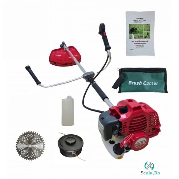 Motocoasa pe benzina Elefant MC5200, 52CC, 6 CP, Accesorii incluse