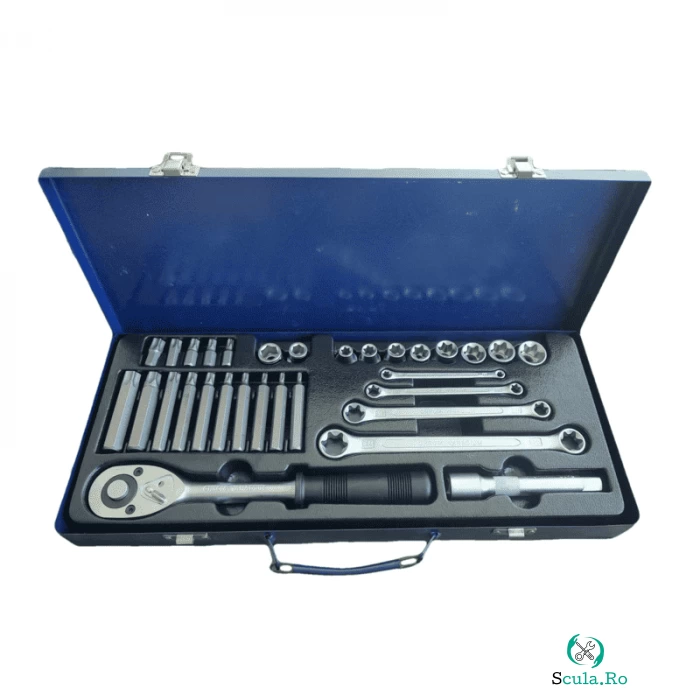 Trusa chei tubulare, torx si combinate Mannesmann 189-31, 31 piese la 391.29 lei ron