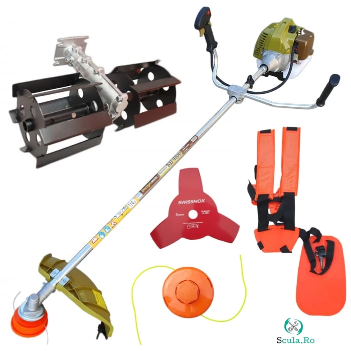 Motocoasa DNEPROMASH 4100 , 5.5CP, Prasitoare Inclusa, Ham Dublu, Rusia