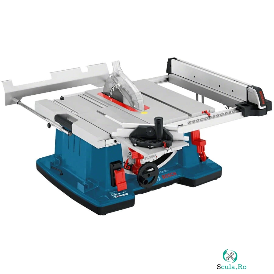 BOSCH Fierastrau circular de banc Bosch Professional GTS 10XC,2100 W, 254 mm diametru panza, 3200 RPM, 47grade S-1grad D reglare unghi inclinare, 79 mm inaltime taiere 90 grade, accesorii incluse, Albastru-Argintiu la 4,645.38 lei ron