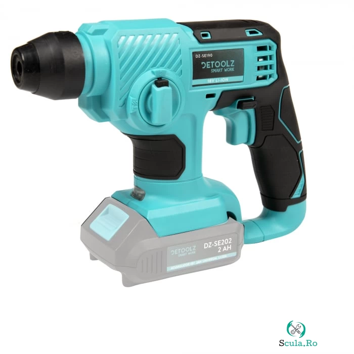 Ciocan rotopercutor Detoolz DZ-SE190, SDS+, 18V, 1J, 4750BPM, cu perii (fara acumulator si incarcator)
