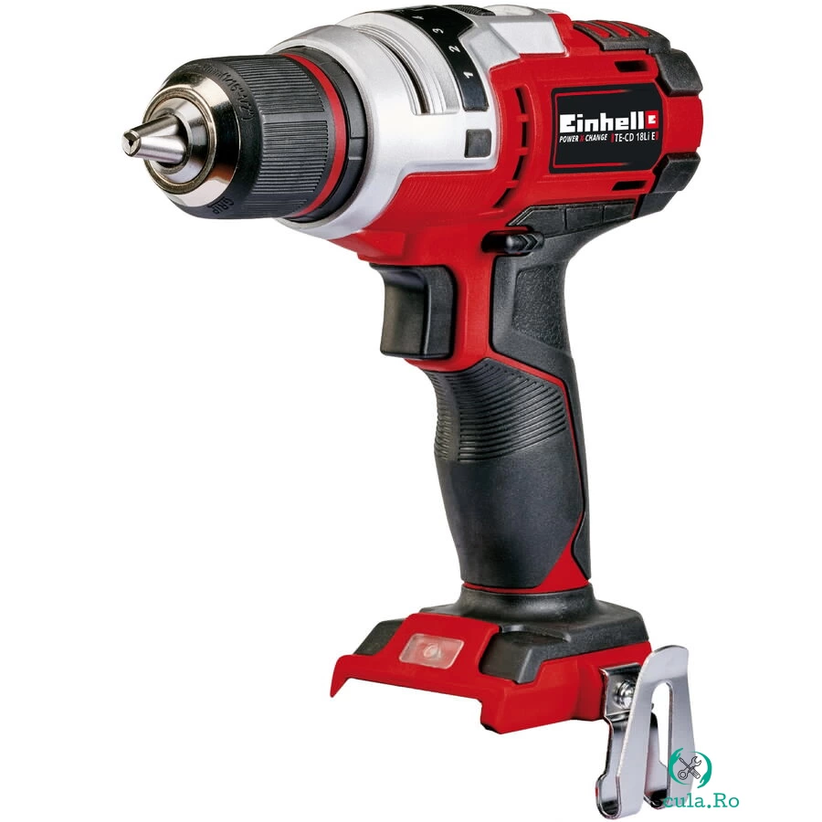 Einhell Masina de gaurit si insurubat (bormasina) fara fir Einhell Power X-Change TE-CD 18 Li E Solo, 18 V, 47 Nm