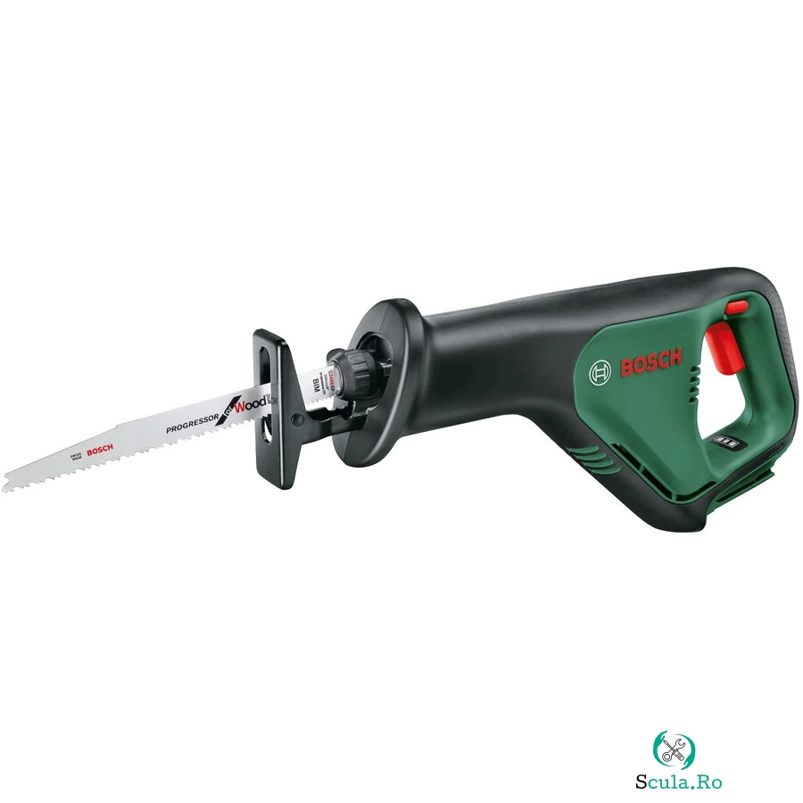 BOSCH Fierastrau sabie pe acumulator Bosch AdvancedRecip 18, 18 V, 2.5 Ah, 3100 curse/min, 100 mm adancime amxima taiere, 1 panza fierastrau, fara acumulator/incarcator la 446.25 lei ron