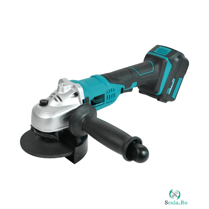Polizor unghiular Detoolz DZ-SE196, A 115mm, 18V, 8000RPM, cu perii, fara acumulator si incarcator incluse la 224.00 lei ron