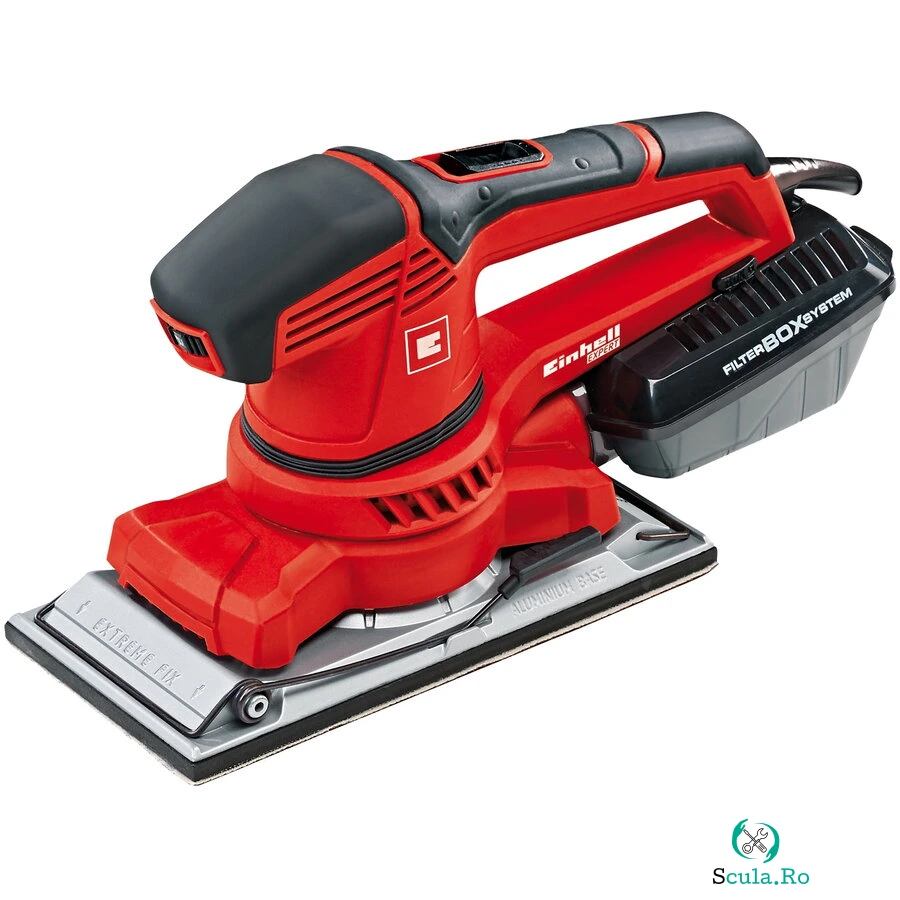 Einhell Slefuitor orbital Einhell TE-OS 2520 E, 250 W, 230 V, 24.000 oscilatii/min, 230x115/280x115 mm dimensiune banda, viteza reglabila, maner ergonomic, Rosu-Negru la 436.48 lei ron