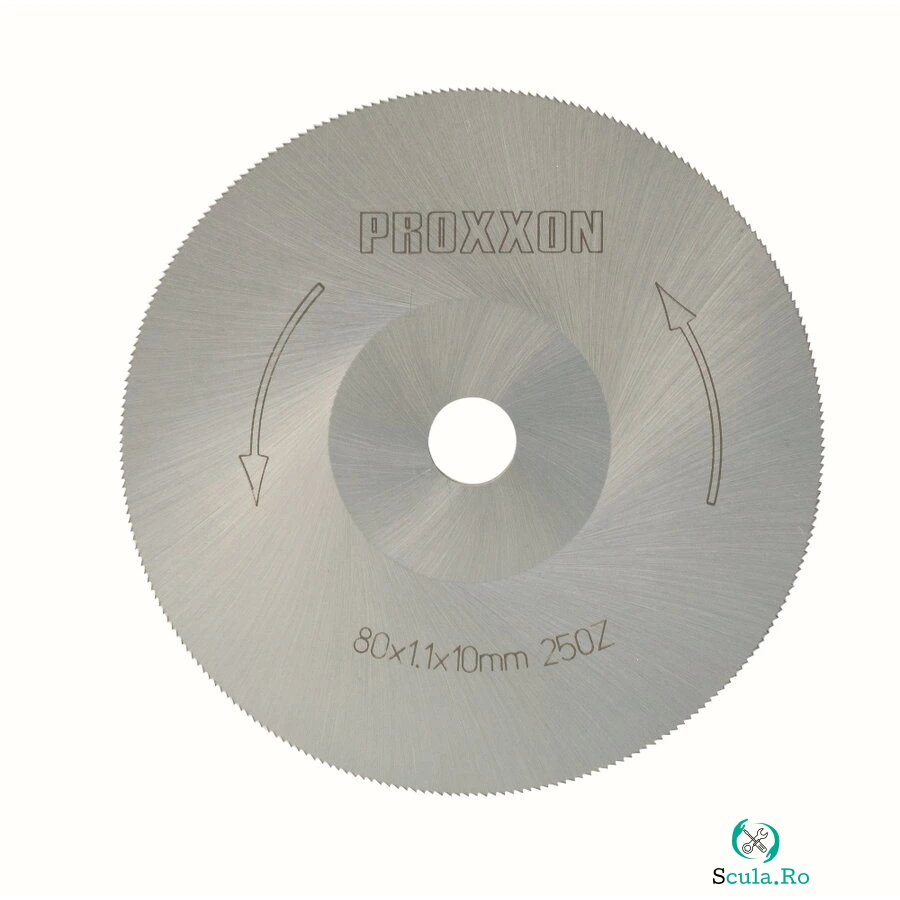 Proxxon Disc din otel HSS, 80mm, 250 dinti, Proxxon 28730 la 168.48 lei ron