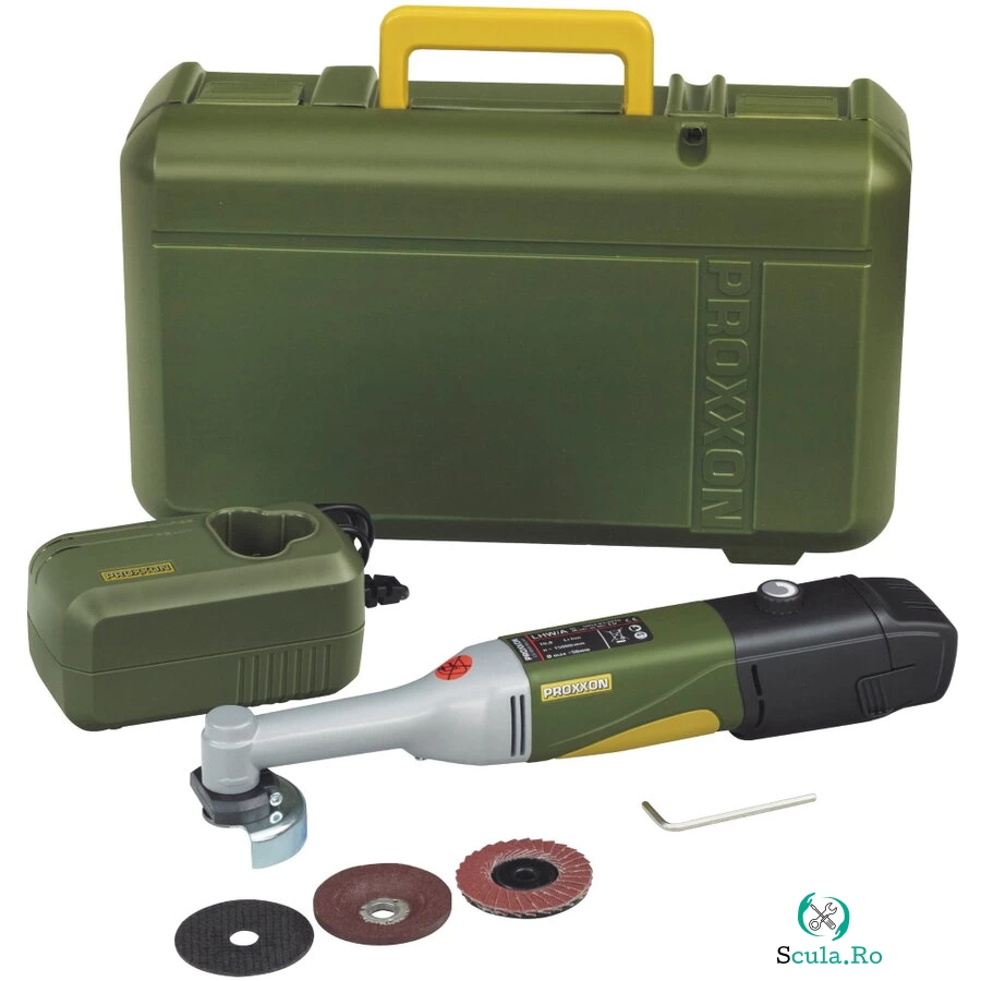 Proxxon Proxxon LHW/A, polizor unghiular cu acumulator, 16.000rpm, 50mm, plus incarcator si geanta la 1,007.61 lei ron