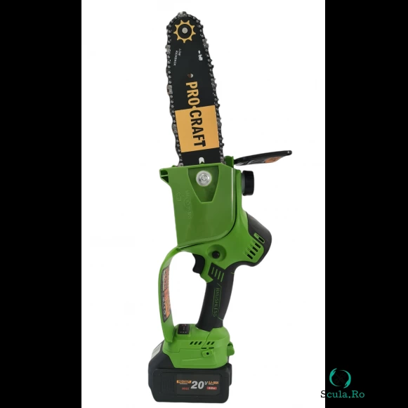 Fierastrau de mana pe acumulator, Procraft PKA20, Li-ion, 20 V, 4.0 Ah, 4600 RPM, Brushless, Lama 24 cm (acumulatorul nu este inclus) la 282.00 lei ron