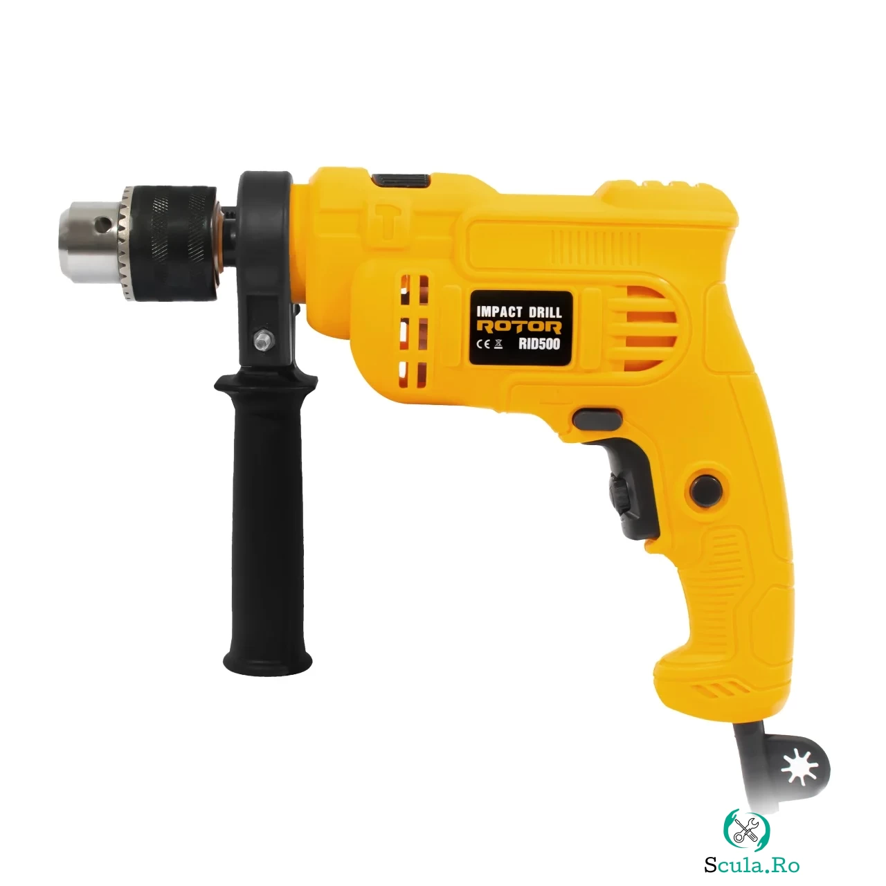 Masina de gaurit Rotor RID500, 500W, 3000RPM, Diametru gaurire otel 13mm lemn 25mm