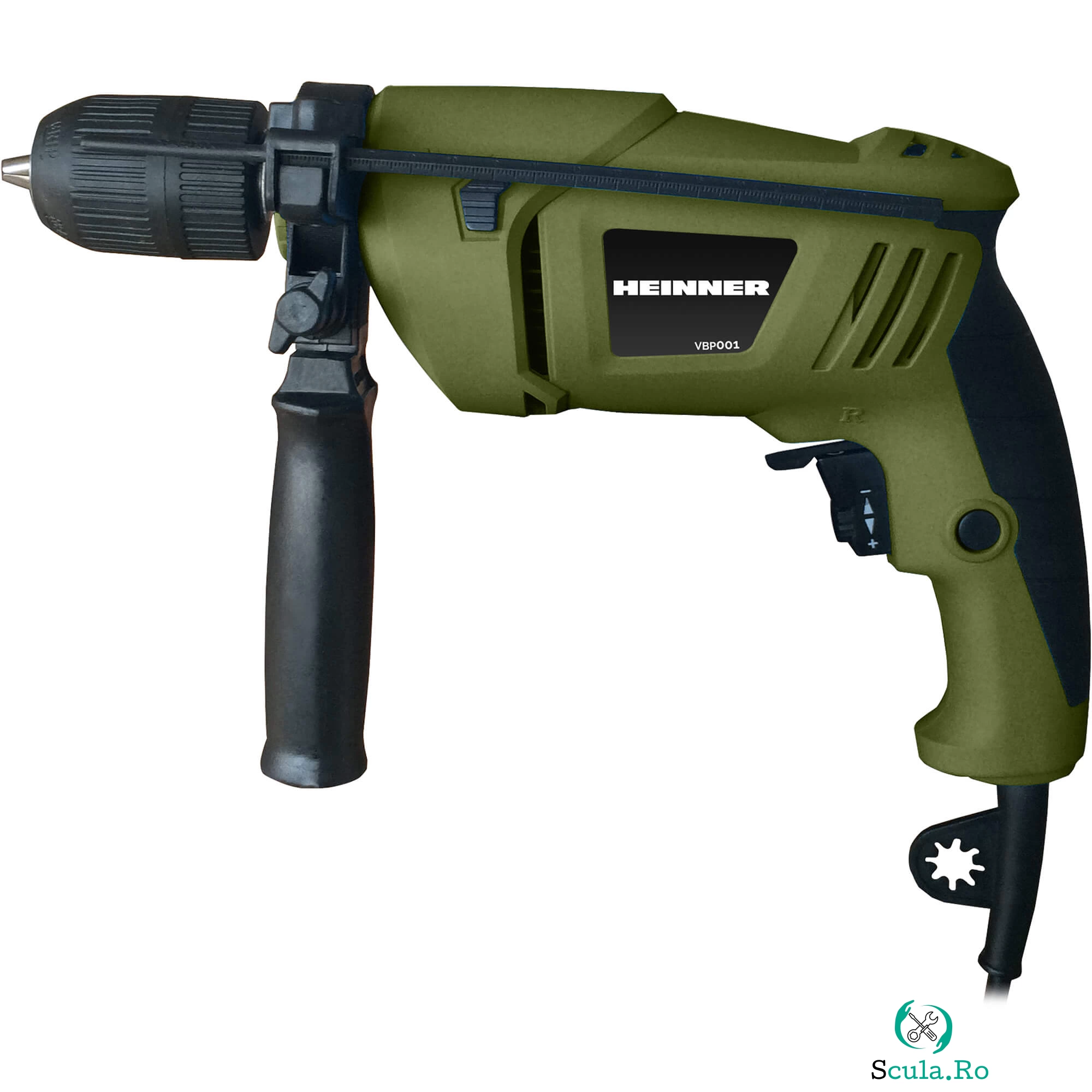 Masina de gaurit cu percutie Heinner VBP001, 500 W, 3000 RPM, Mandrina 13 mm la 90.99 lei ron