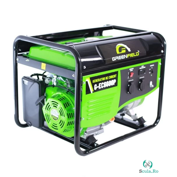 Generator de curent pe benzina Greenfield G-EC6600P, portabil, monofazat, 5.5 kVA