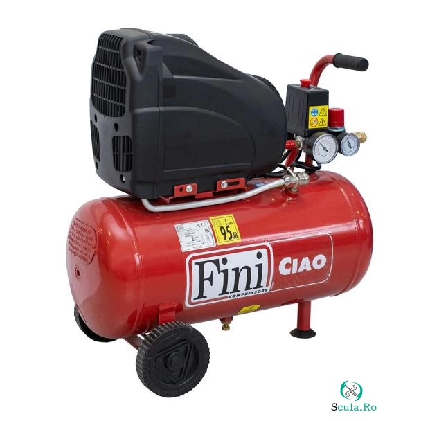 Compresor de aer Fini CIAO24/OL1850, 24 l, 1100 W, 8 bar, 179 l/min la 955.00 lei ron