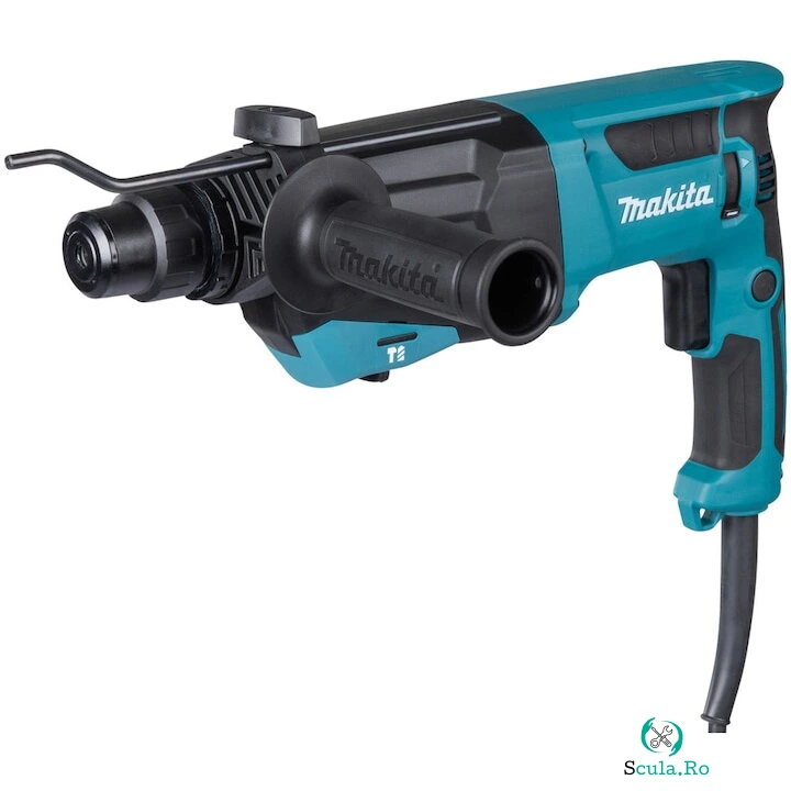 Makita Ciocan rotopercutor Makita HR2670, 800 W, 3 J, 26mm SDS-PLUS , 1500 RPM, 4500 BPM, 4 m lungime cablu alimentare, valiza transport la 865.18 lei ron